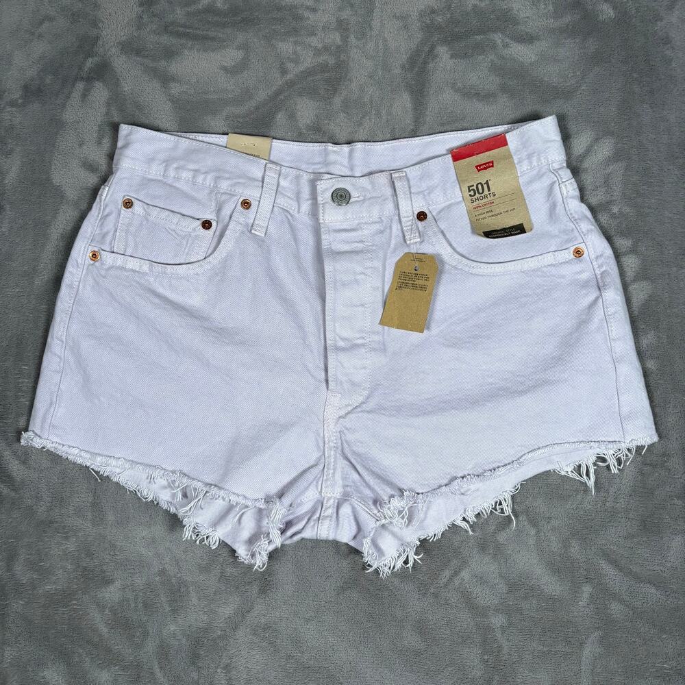 Levi’s 501 High Rise Light Lavender Denim Cutoff Shorts NWT Size 31